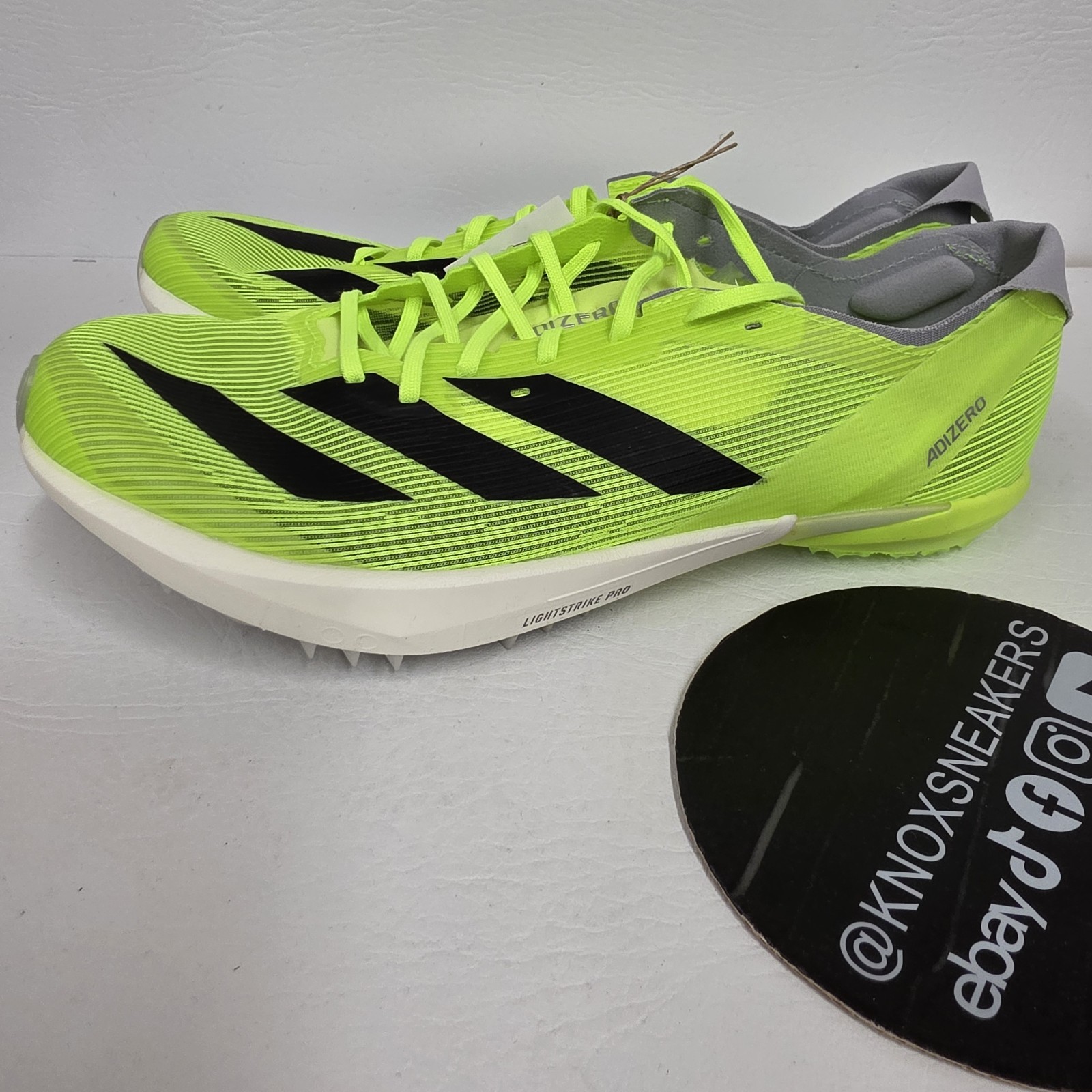 Adidas Adizero Ambition Track Spikes Lucid Lemon Black IH5798 Men’s Size 12.5