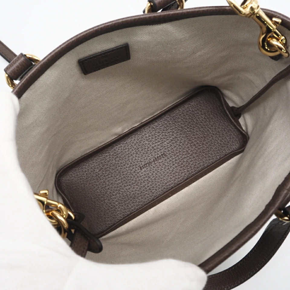 GUCCI GG Supreme Ophidia Small Tote Bag 811716 2WAY Handbag Beige Brown