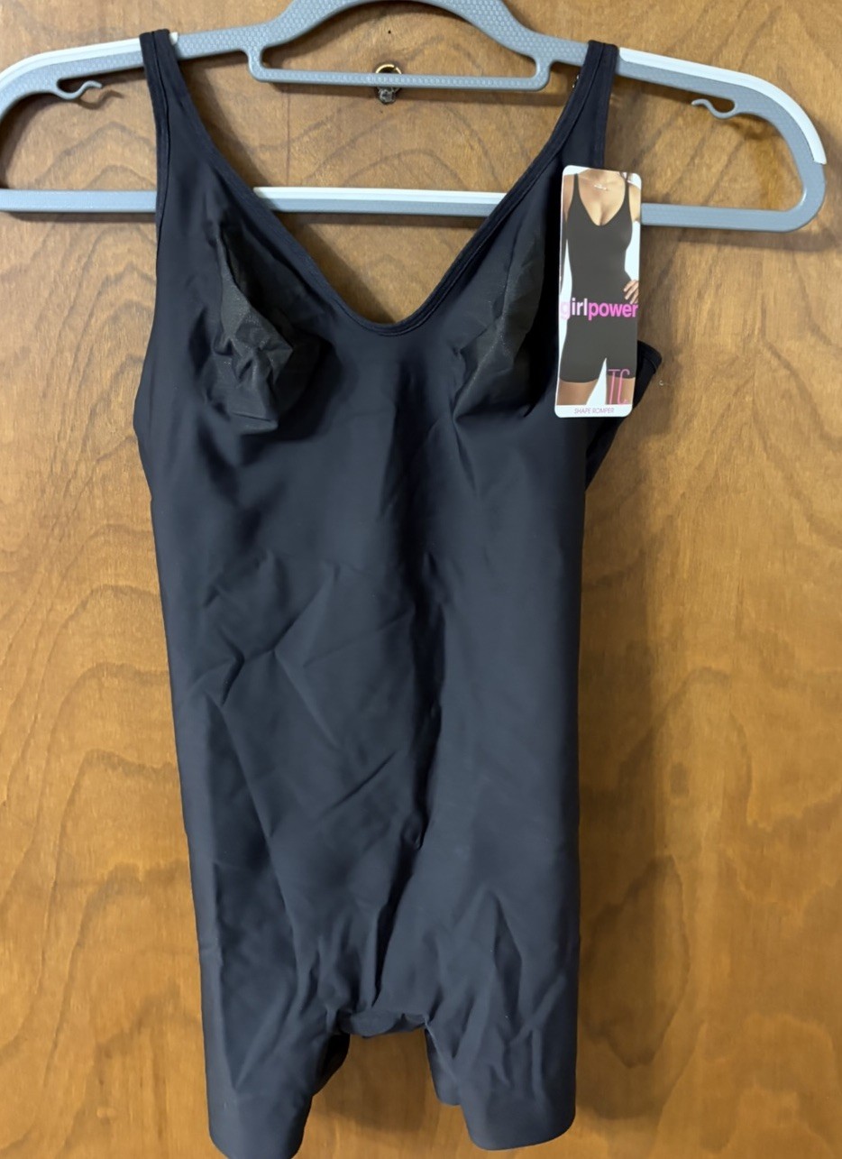 TC Fine Intimates 4700 Girl Power Shaping Romper Black Size L