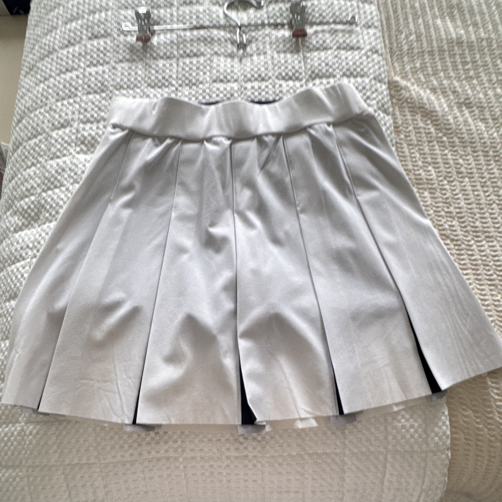 Varley Bronte 2-in-1 Pleated Pull-On Skort, White/Blue, S Tennis Golf