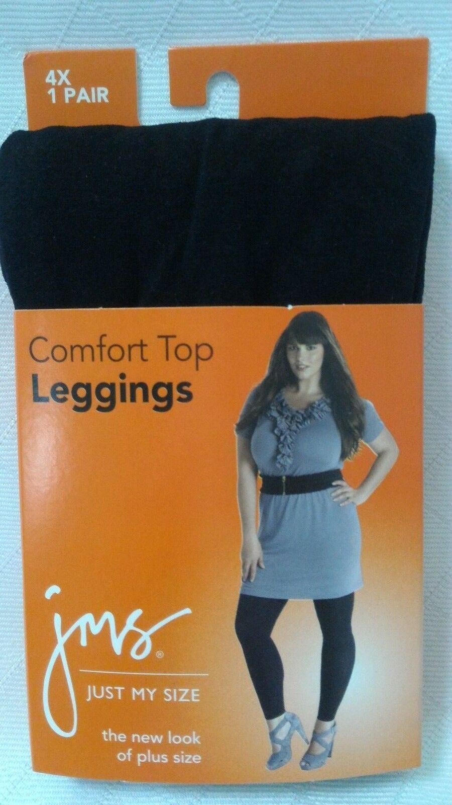 Just My Size Legging Footless size 4X BLACK 89003 Comfort Top nylon span