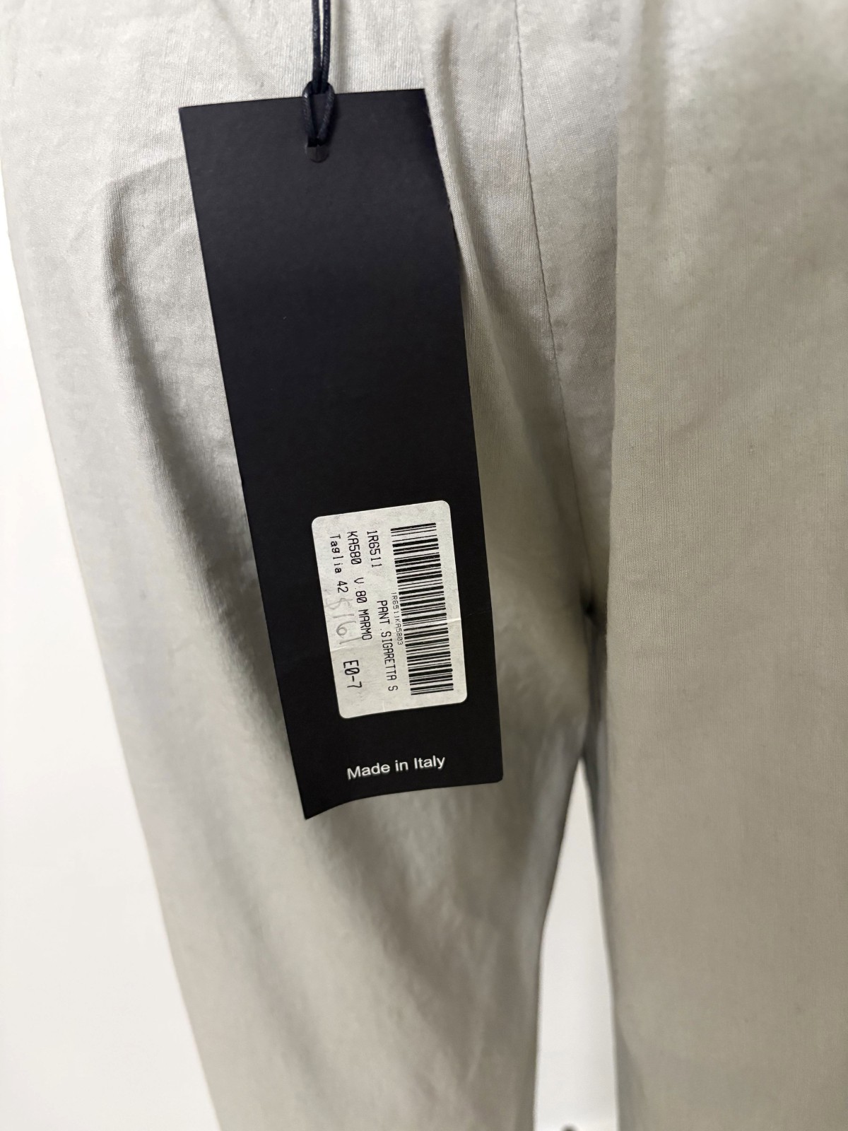 Pier Antonio Gaspari gray ankle trousers (closure zip and button)