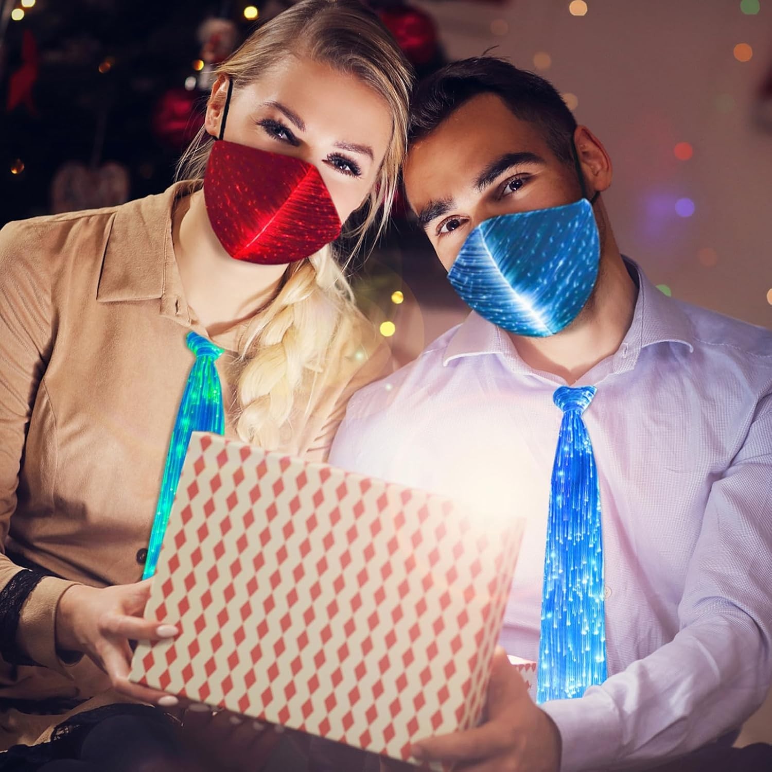 Versatile LED Light-Up Mask for All Occasions – Rechargeable, Adjustable Fit