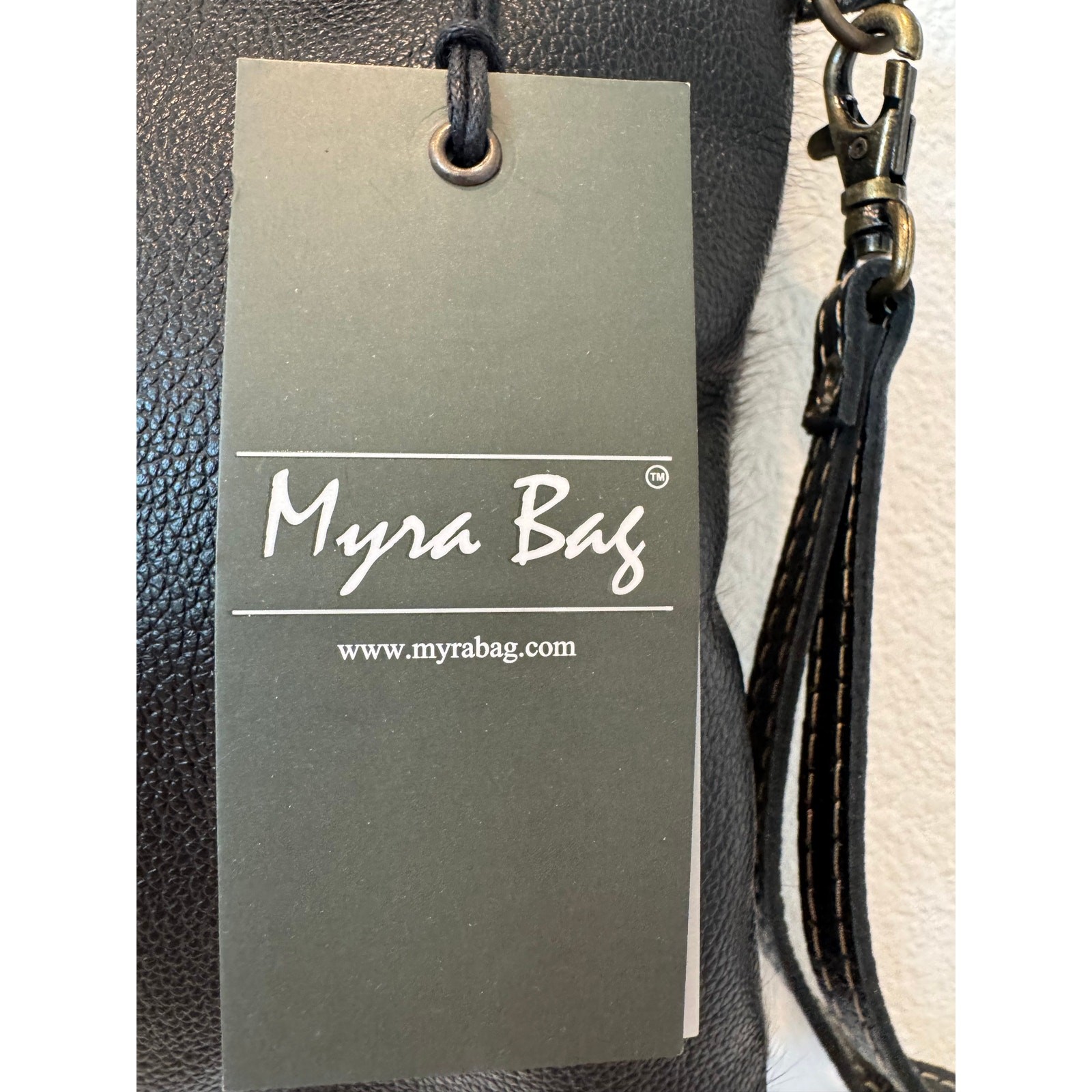 MYRA BAG Brown & White Cowhide Leather Crossbody & Wristlet Clutch Purse NWT