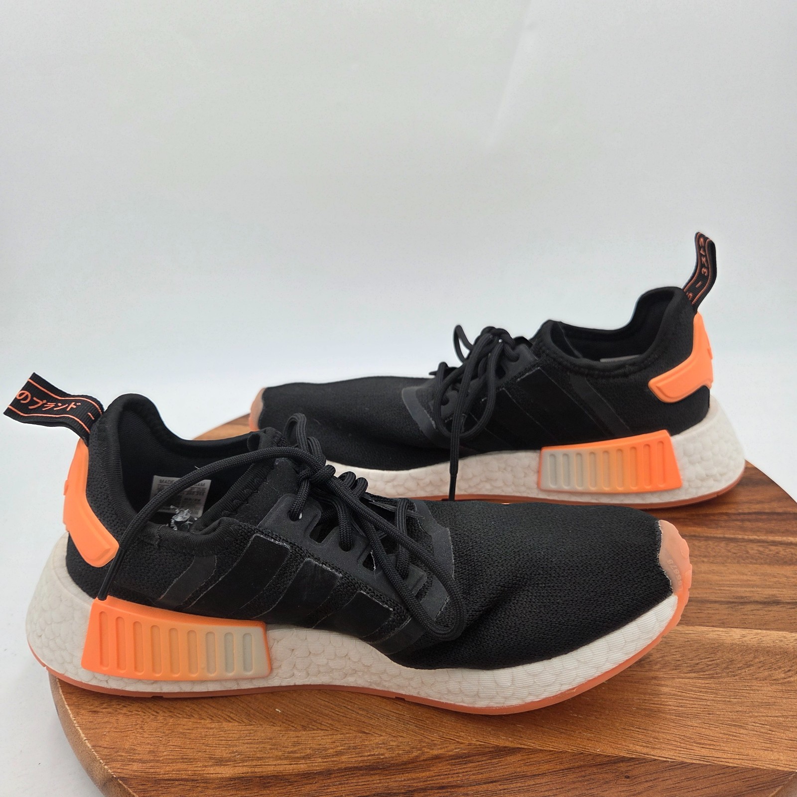 Size 9 – Adidas NMD_R1 Black Beam Orange Women’s Shoes Boost Sneakers