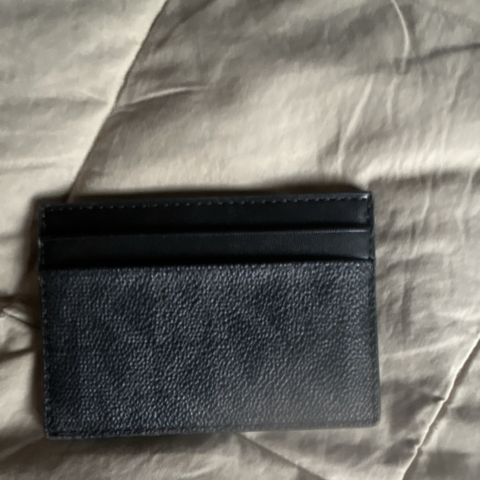 Men’s Black Slim Card Case Wallet, Solid, Multiple Card Slots, Credit Card