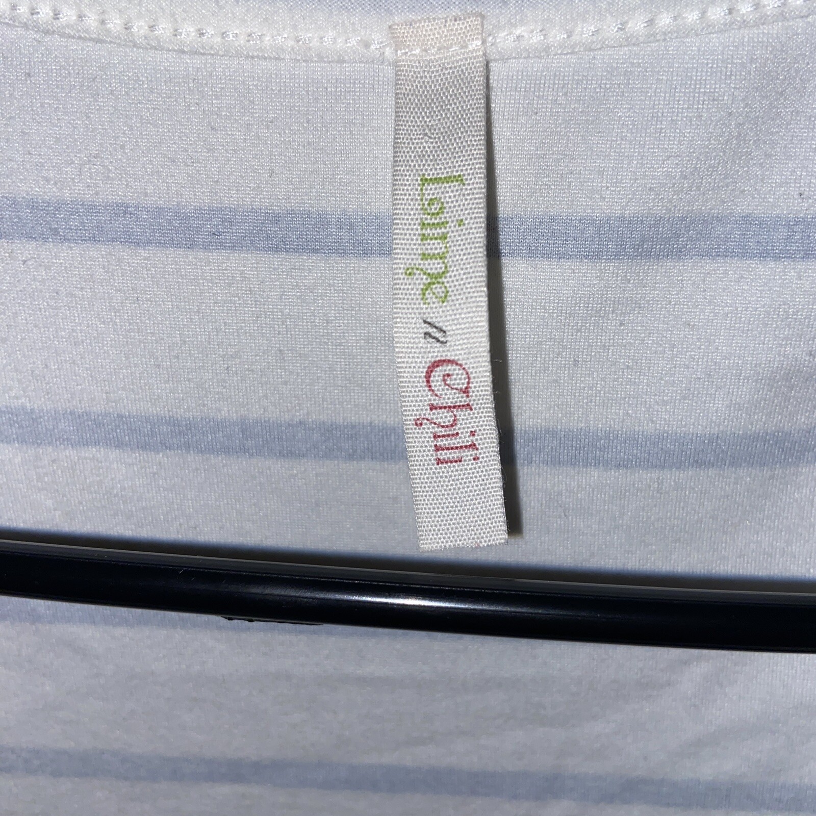 Lime N Chili Women’s Blouse White Small Blue Stripes