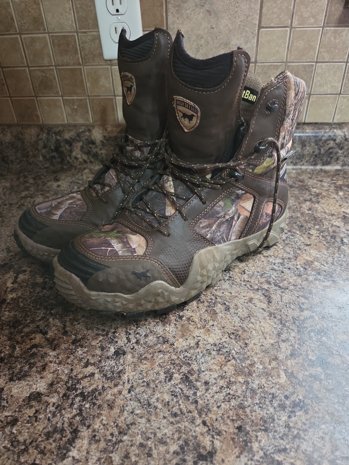 Irish Setter Men’s VaprTrek 11 D Camo Leather Hunting Boots 8-inch 1888