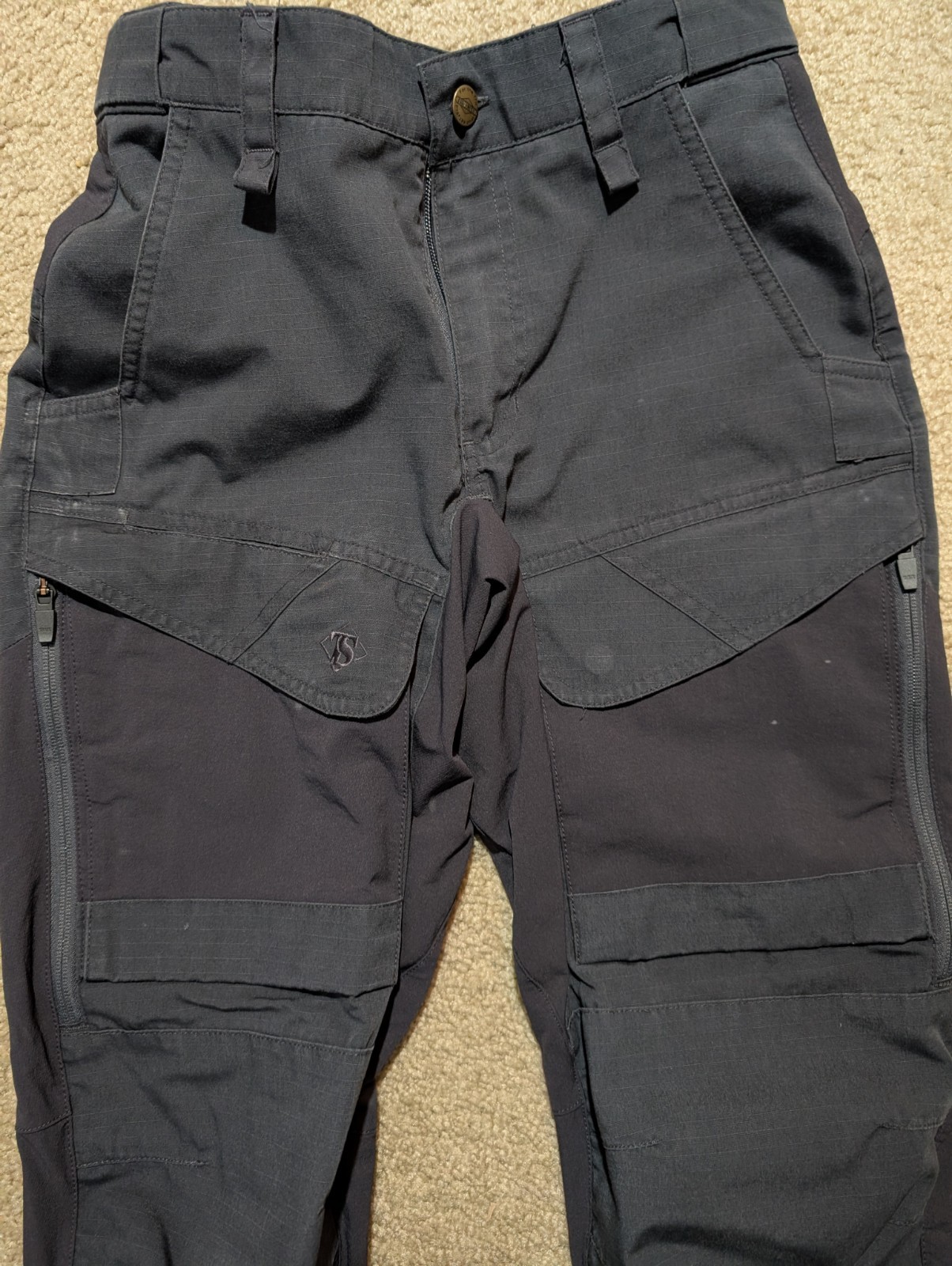 Tru-Spec Tactical Pants Mens Size 28×30 Black/Charcoal Used