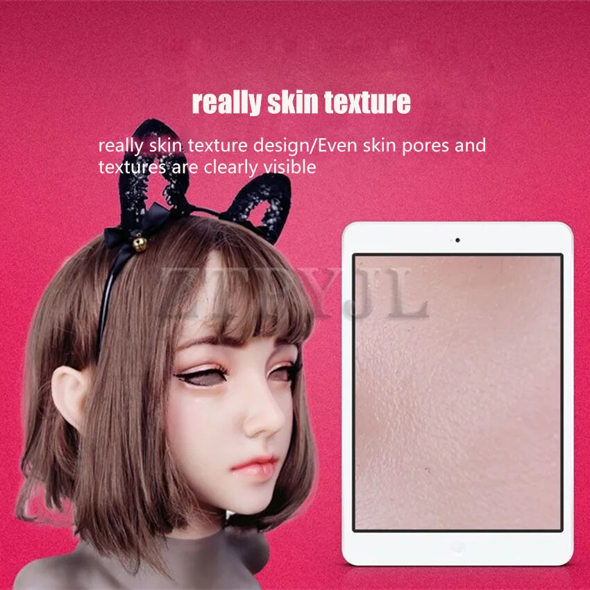 Realistic Mask Full Head Face Soft Silicone Male To Female Cosplay Crossdresser