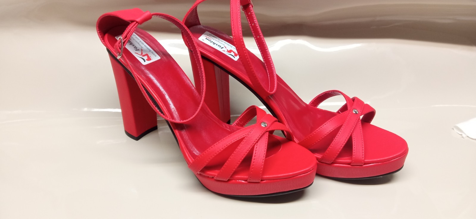 Sandals leather chunky 37 38 39 40 41 42 43 44 45 46 47 platform 2cm heel 13cm PL