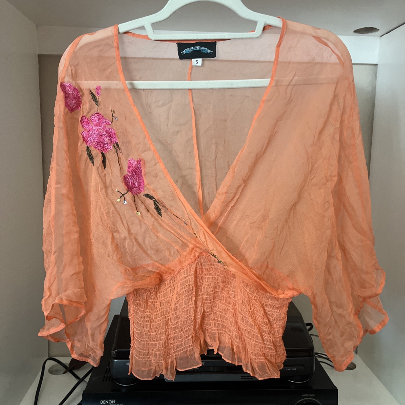 Vintage Silk Flare Sleeve Blouse