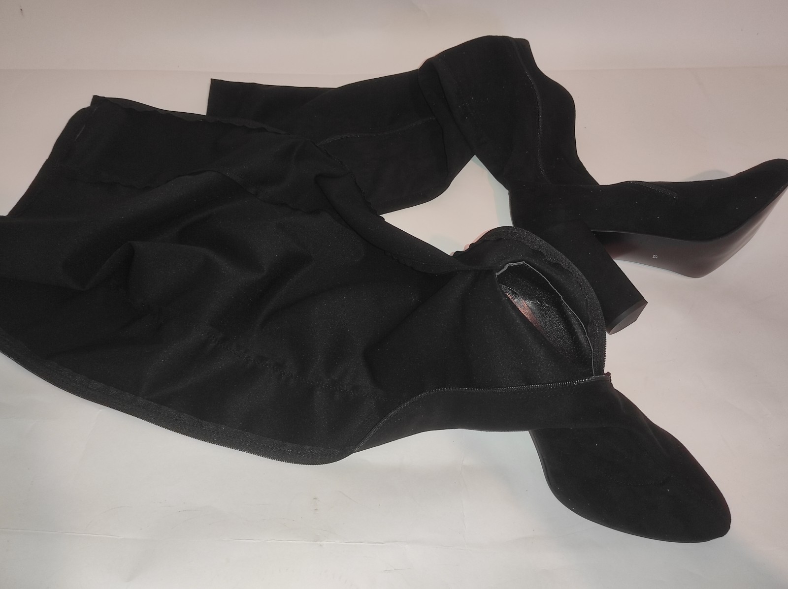 Suede Stretch Over The Knee Boots In Many Colours 11cm Block 37 38 39 40 41