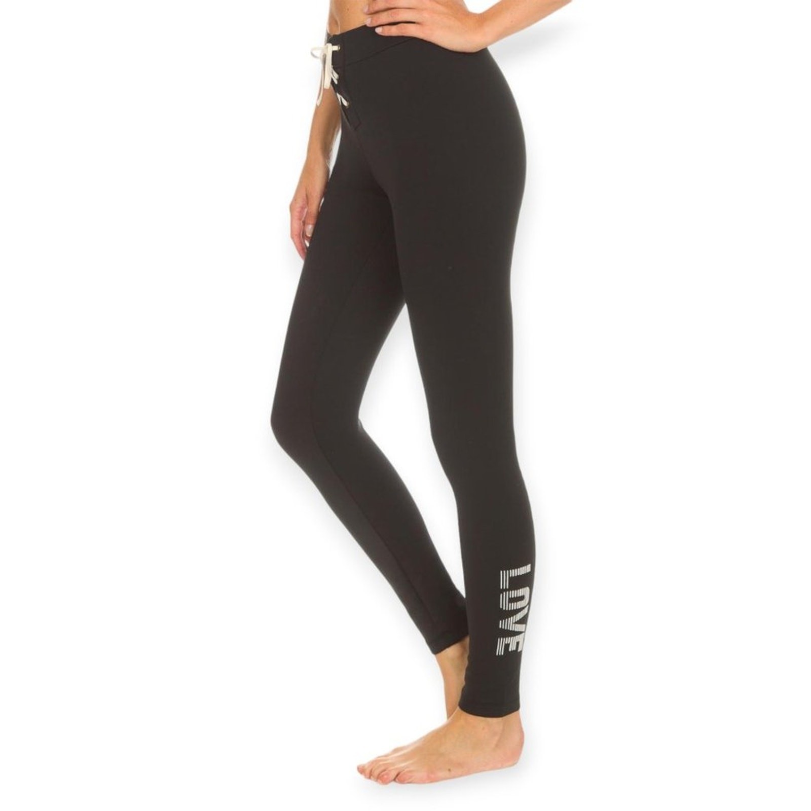 Love Stories Printed Leo Legging SIZE L Black Neoprene Lace-Up