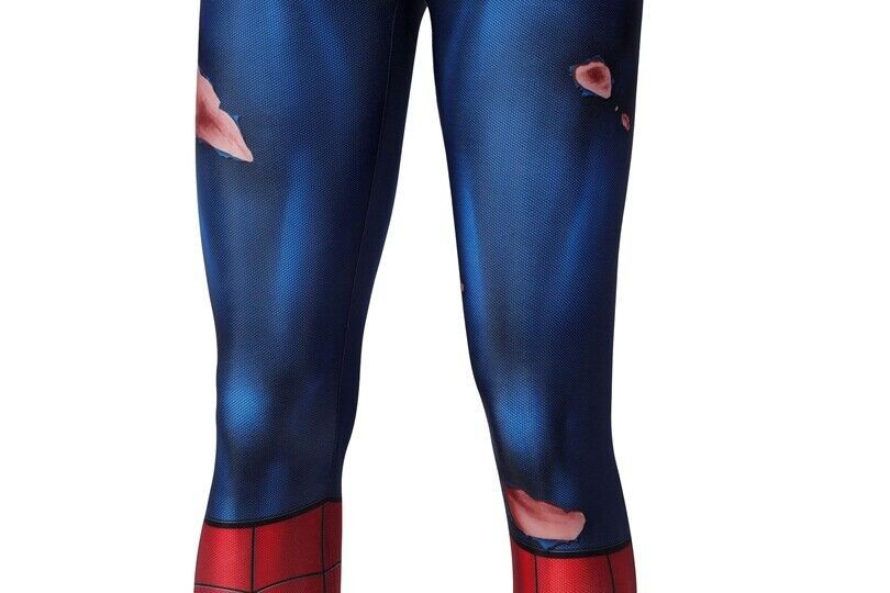 Cool PS5 Damaged Spiderman Jumpsuit Cosplay Spider-Man Bodysuit Suit Halloween