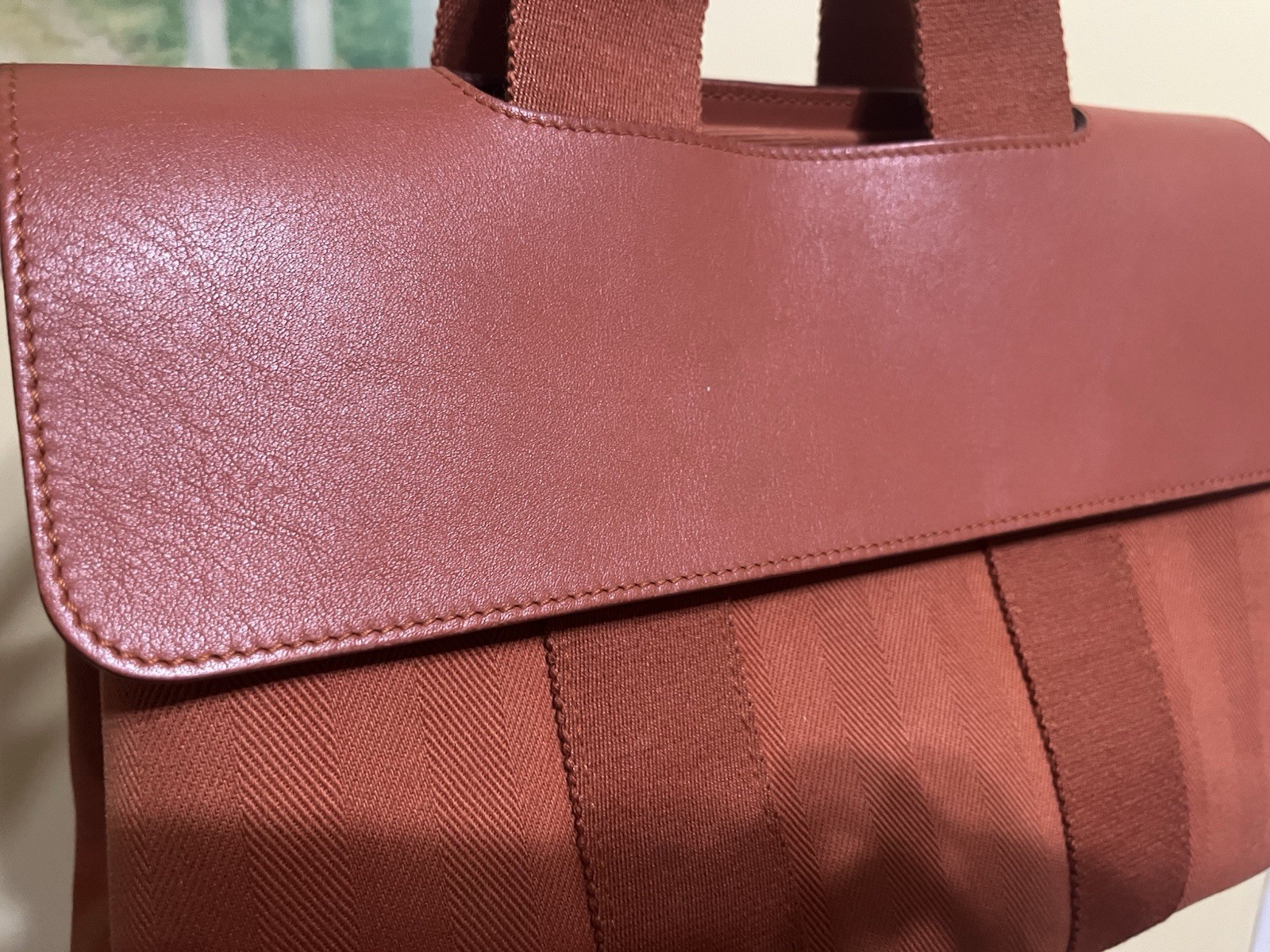 Hermes Valparaiso Bag Toile and Leather PM
