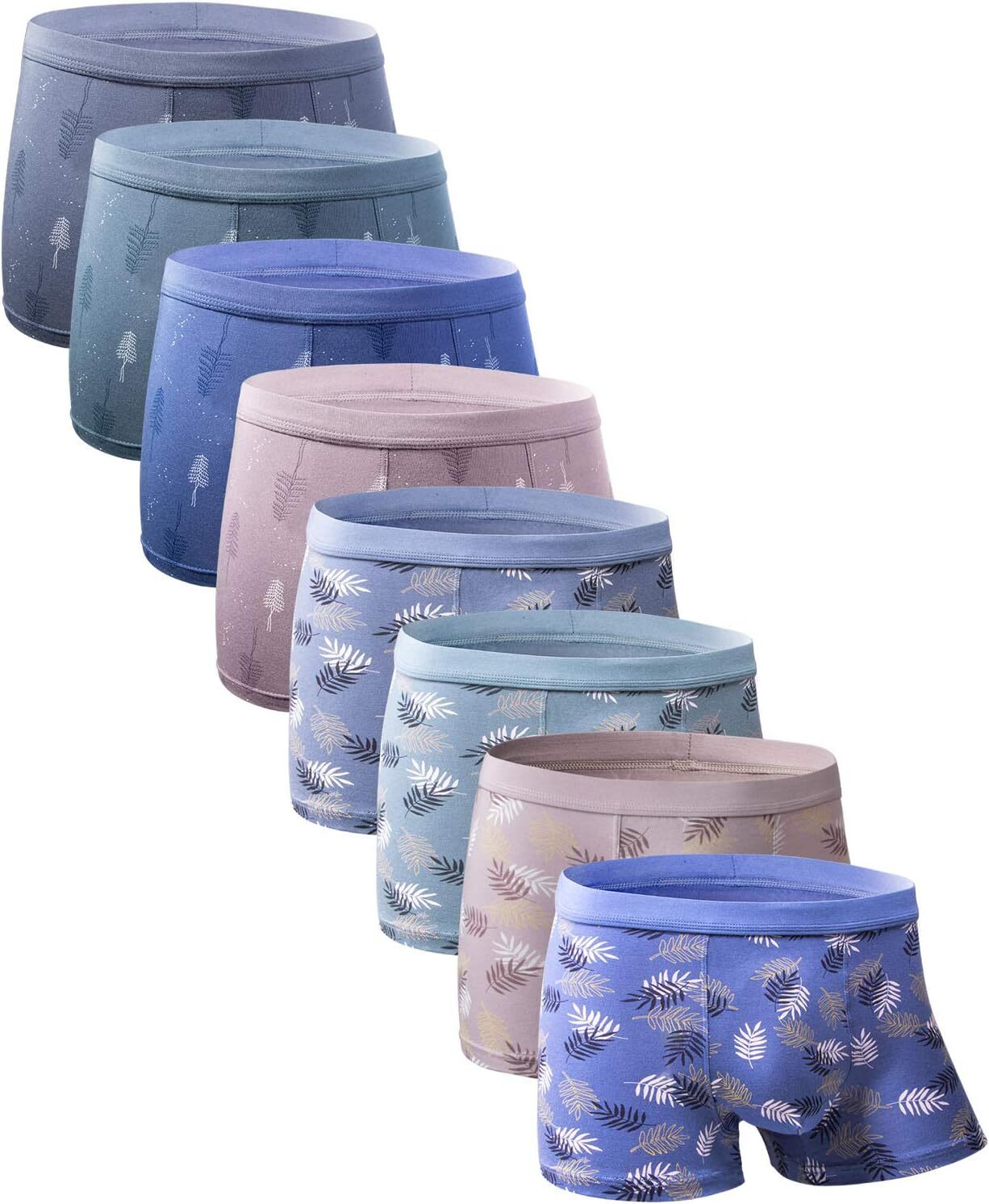 Men’s Underwear Soft Bamboo Viscose Boxer Briefs Stretch Trunks Pack