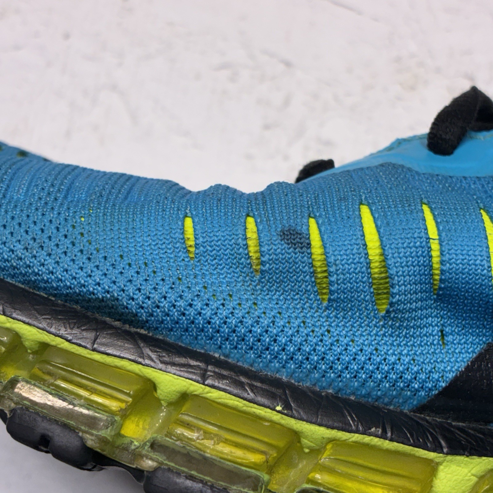 Asics Gel-Quantum 360 Men’s Size 11.5 Running Shoes Blue Yellow Athletic T5J1N
