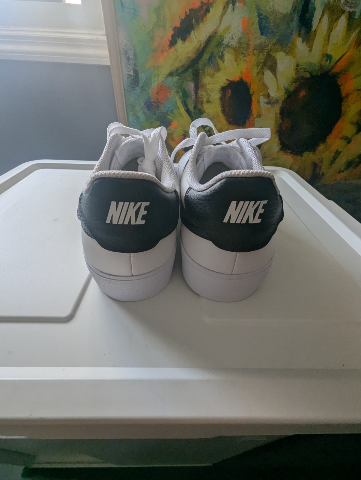 nike court shot men’s shoes, white (size 9)
