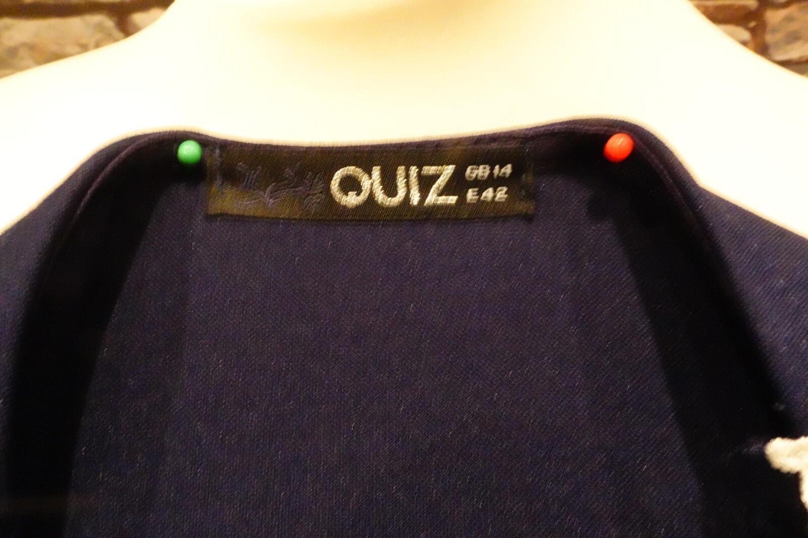  Quiz Stunning Ladies Lace Top Navy Party Dress Size 14 Immaculate Condition