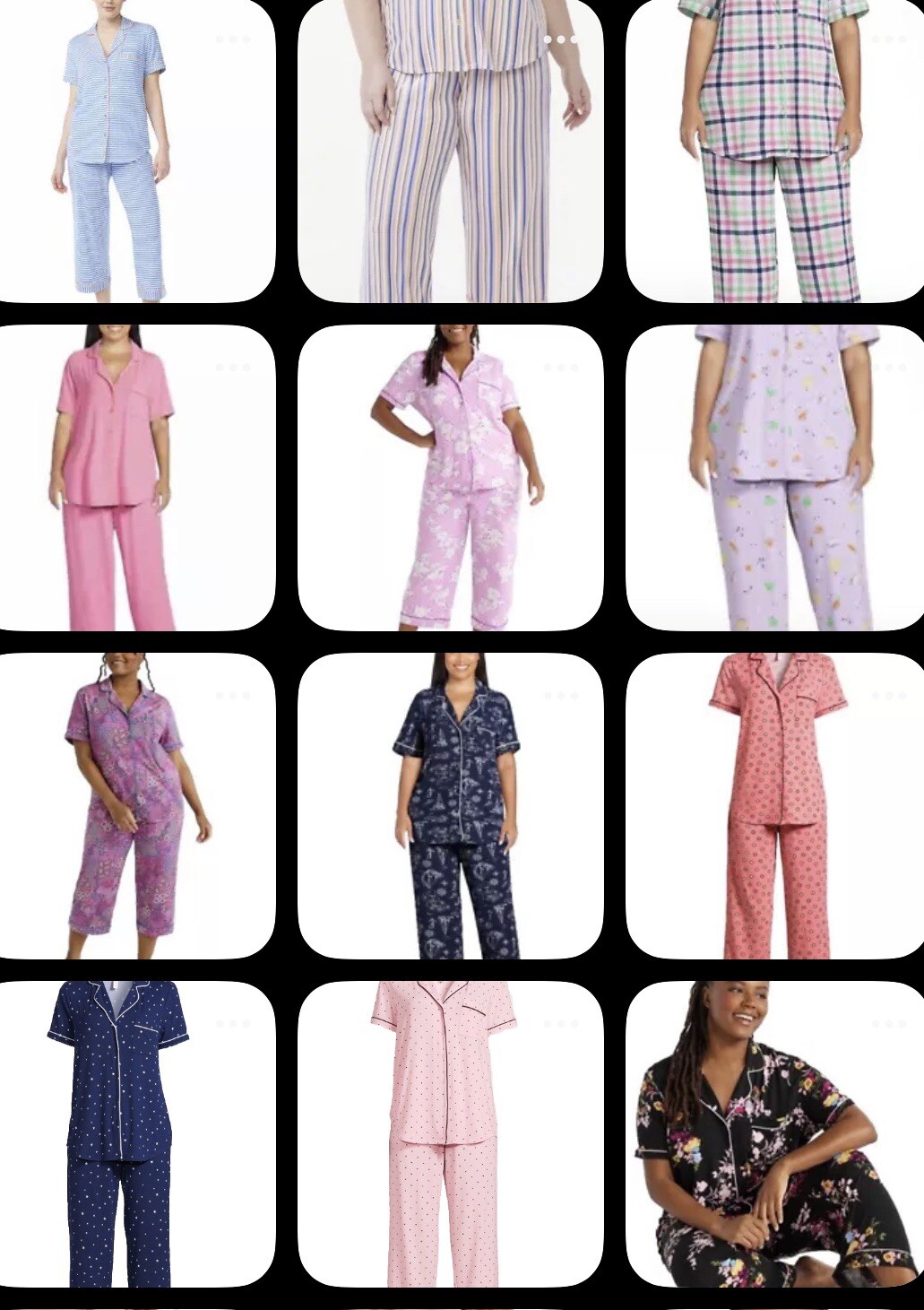 Joyspun Womens Notch Collar & Capri pants Sleep Set sizes S, M, L, XL, 2x, 3x