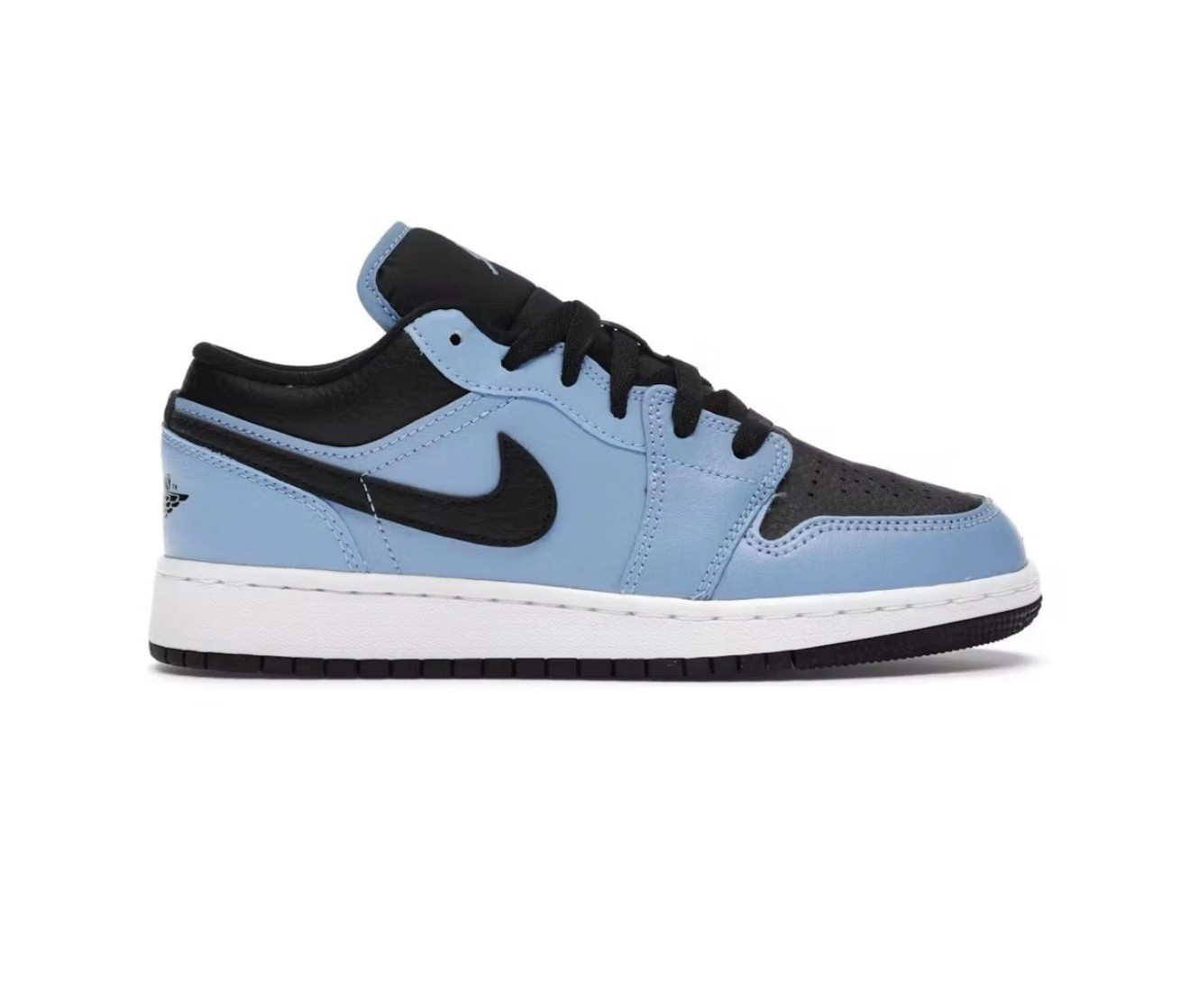 Size 7Y/8.5W – Jordan 1 Low University Blue Black (GS)
