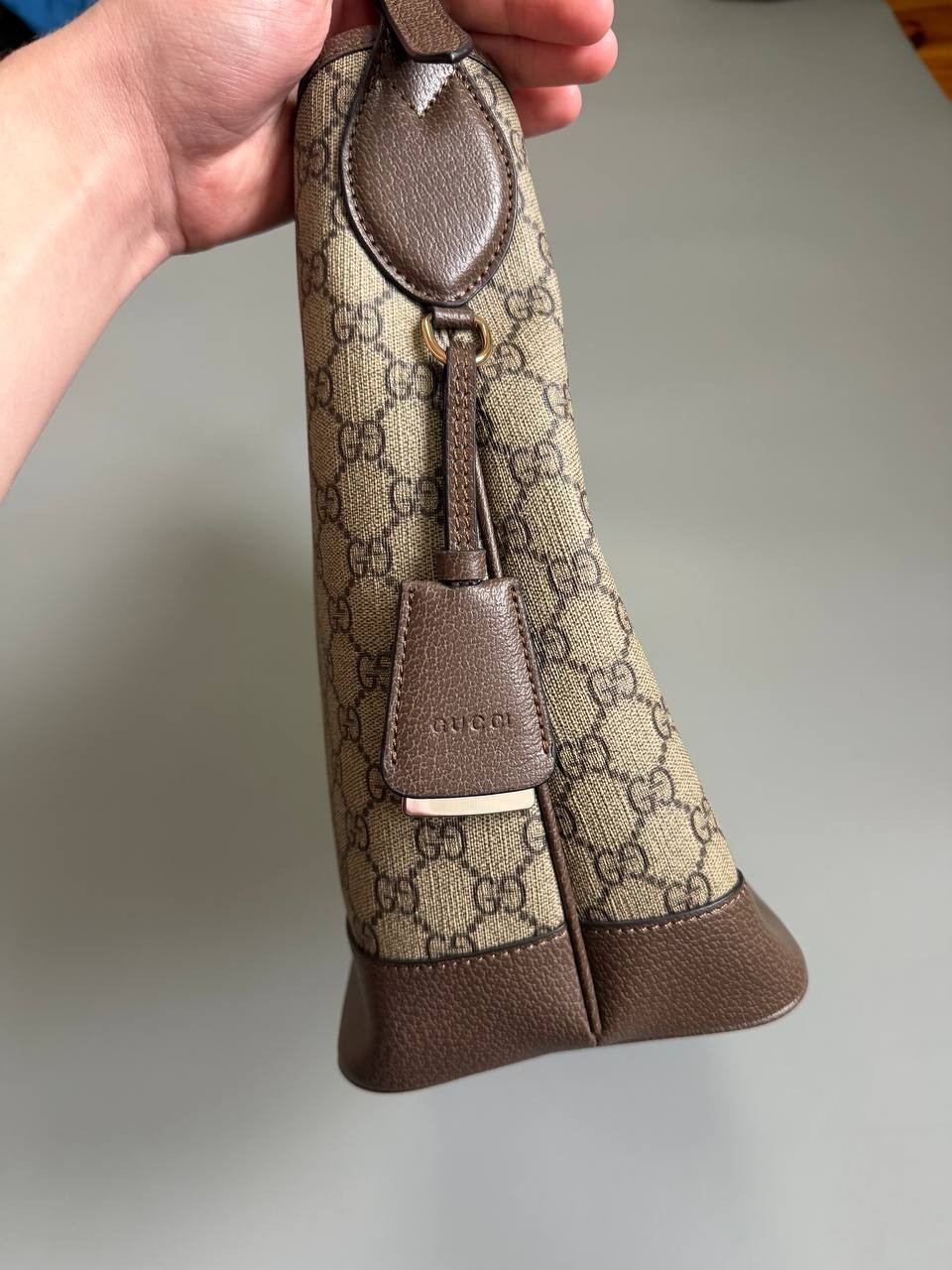 GUCCI Ophidia Large Beige/Ebony GG Shoulder Bag