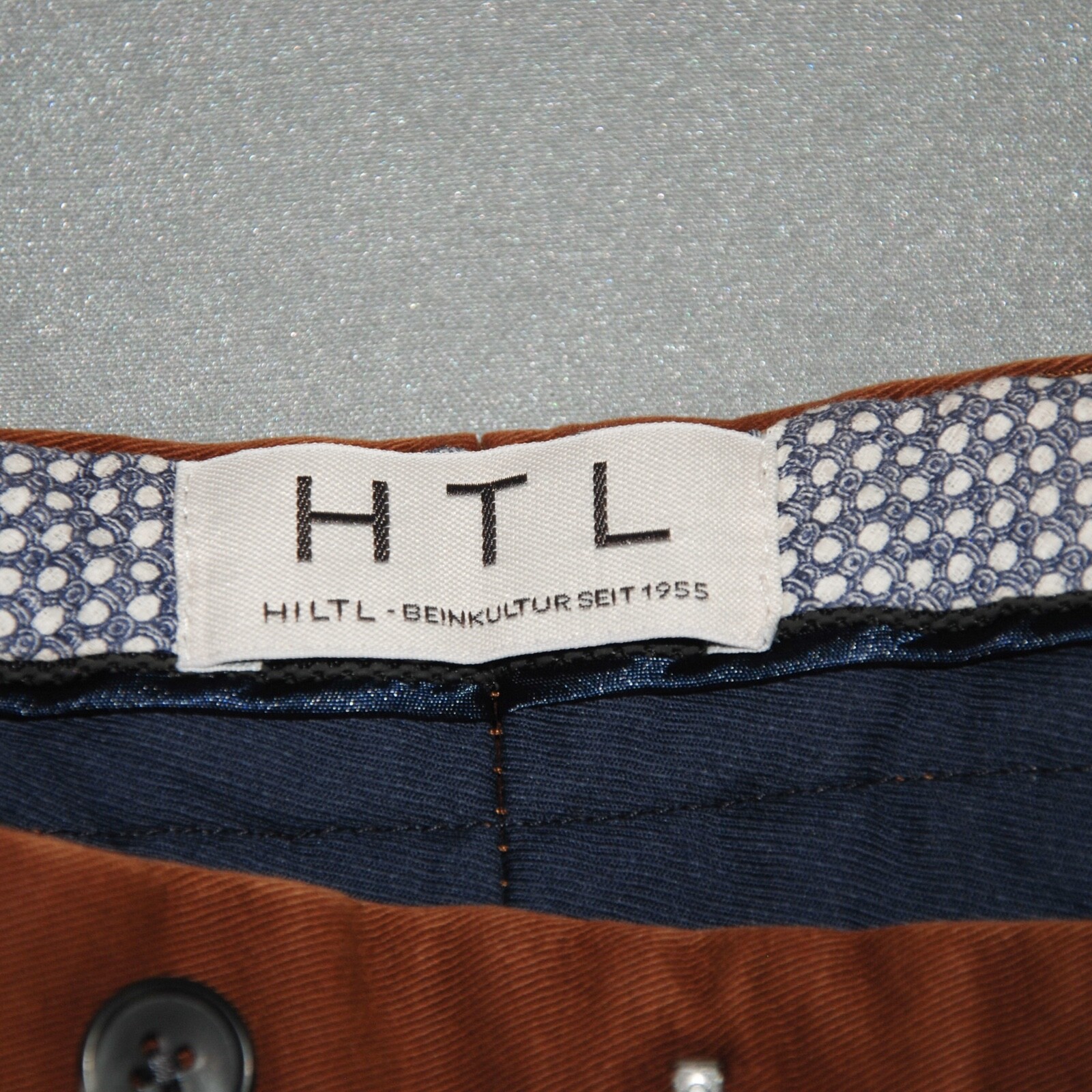 HILTL HTL Men’s 33 Unfinished Brown Dustin So. Chino Pants Flat Front Trousers