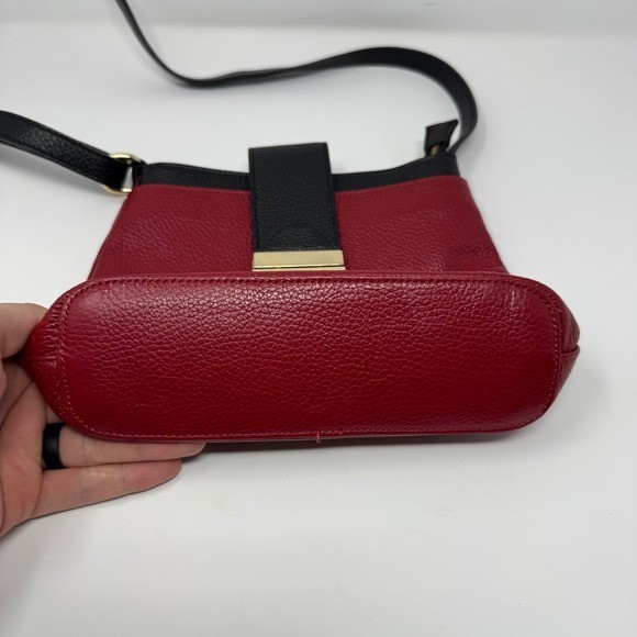 Valetnia Red Black Made in Italy Women’s Leather Purse 7.25×9.75×3