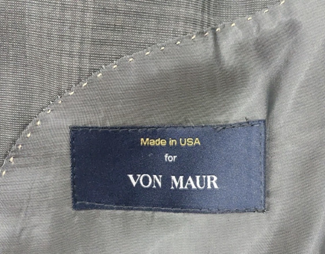Hart Schaffner Marx Suit Mens 44L Gray Plaid 2 Button Wool Pleated Pants