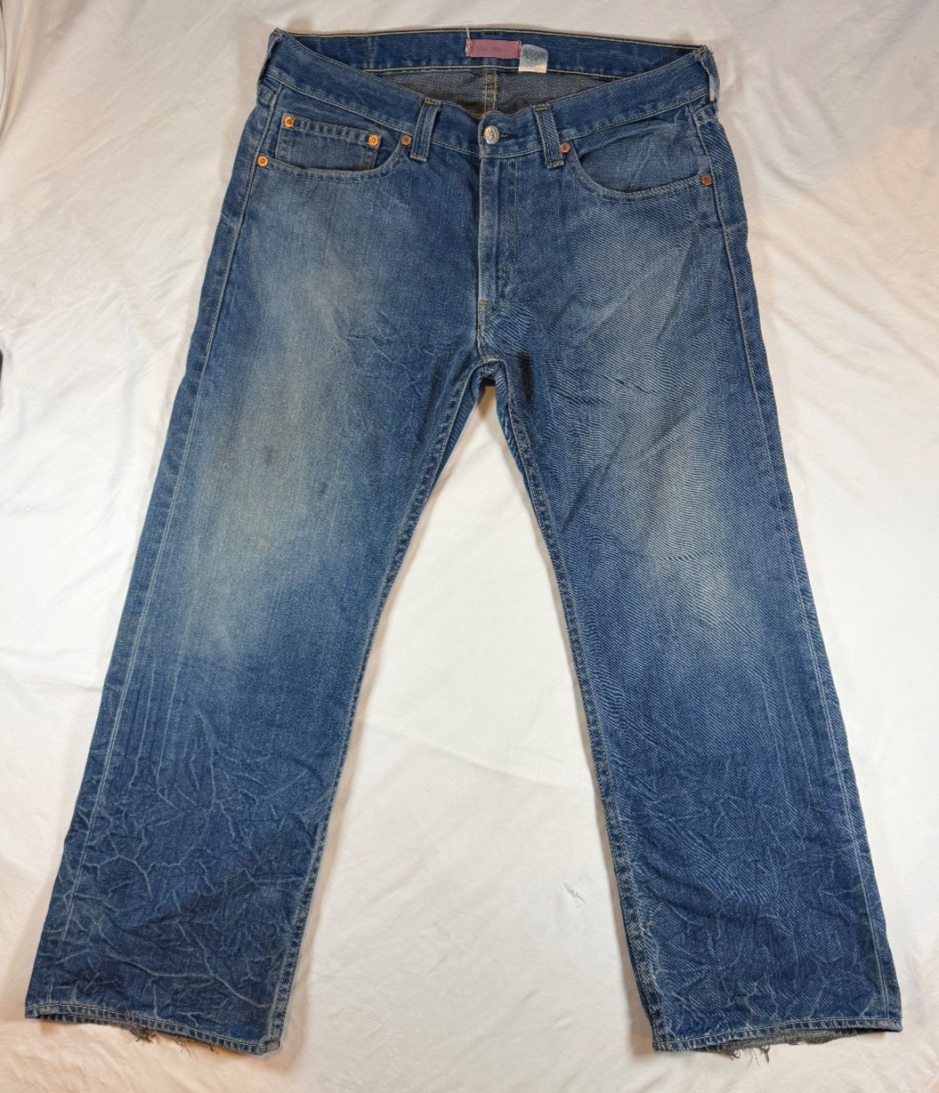 Type 1 One Real Loose Levis Mens 40×31 Blue Jeans RARE Y2K Wide Baggy Vintage