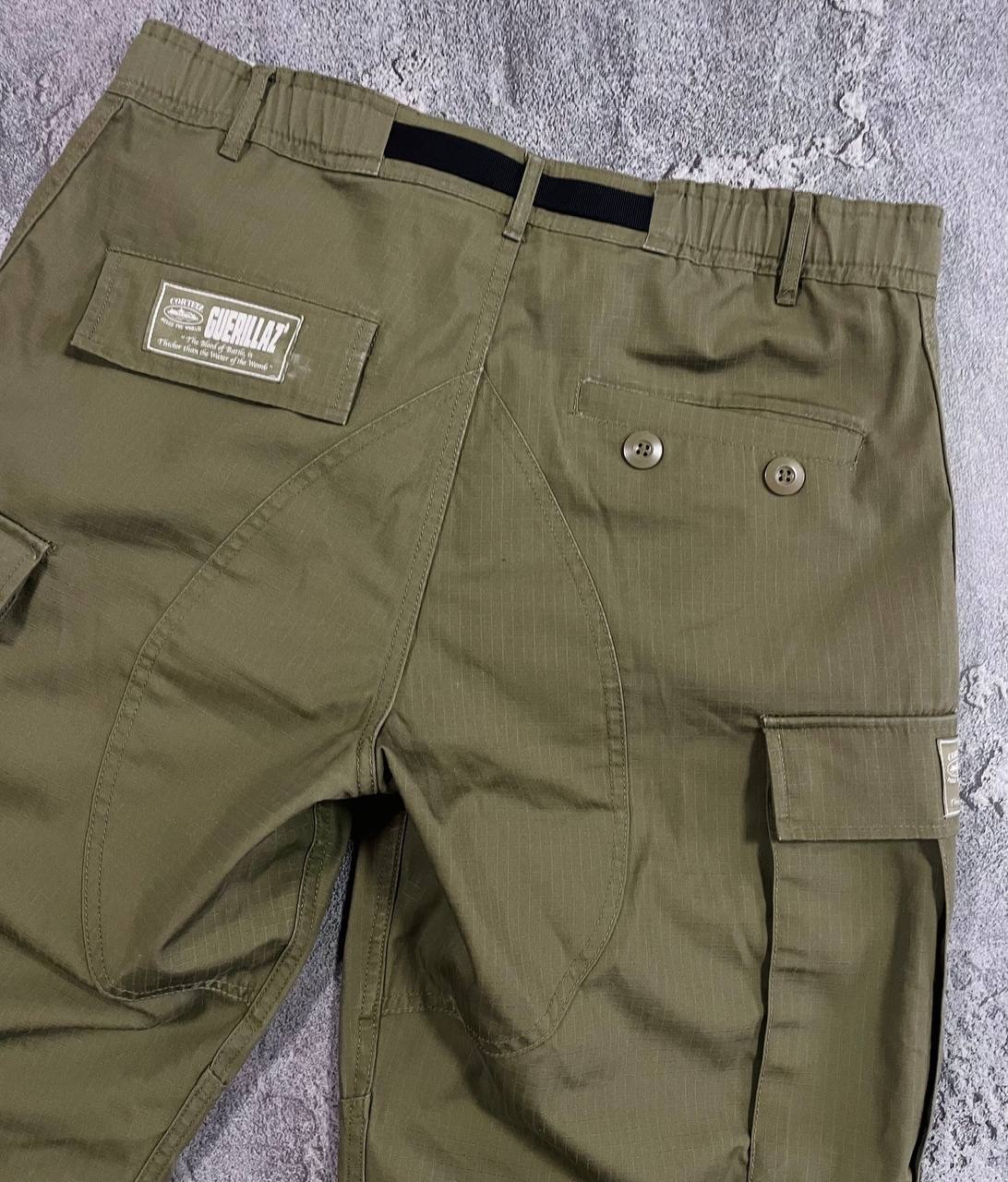 Corteiz Guerillaz Men’s Cargo Pants Tonal Khaki Size XL