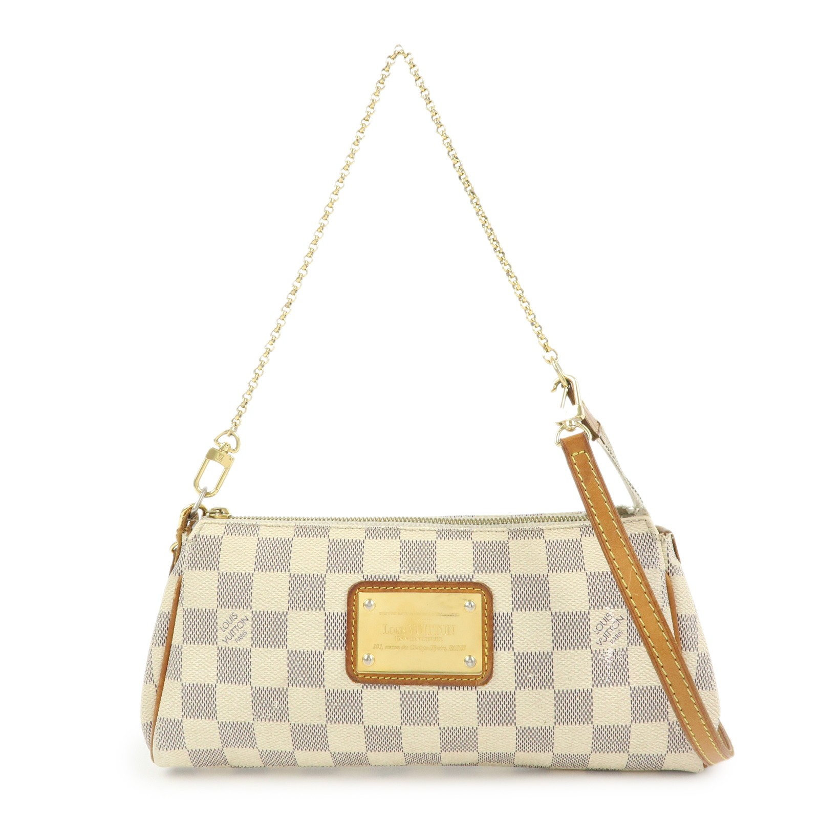 Louis Vuitton Damier Azur Eva 2Way Bag Hand Bag Shoulder Bag N55214 Used F/S