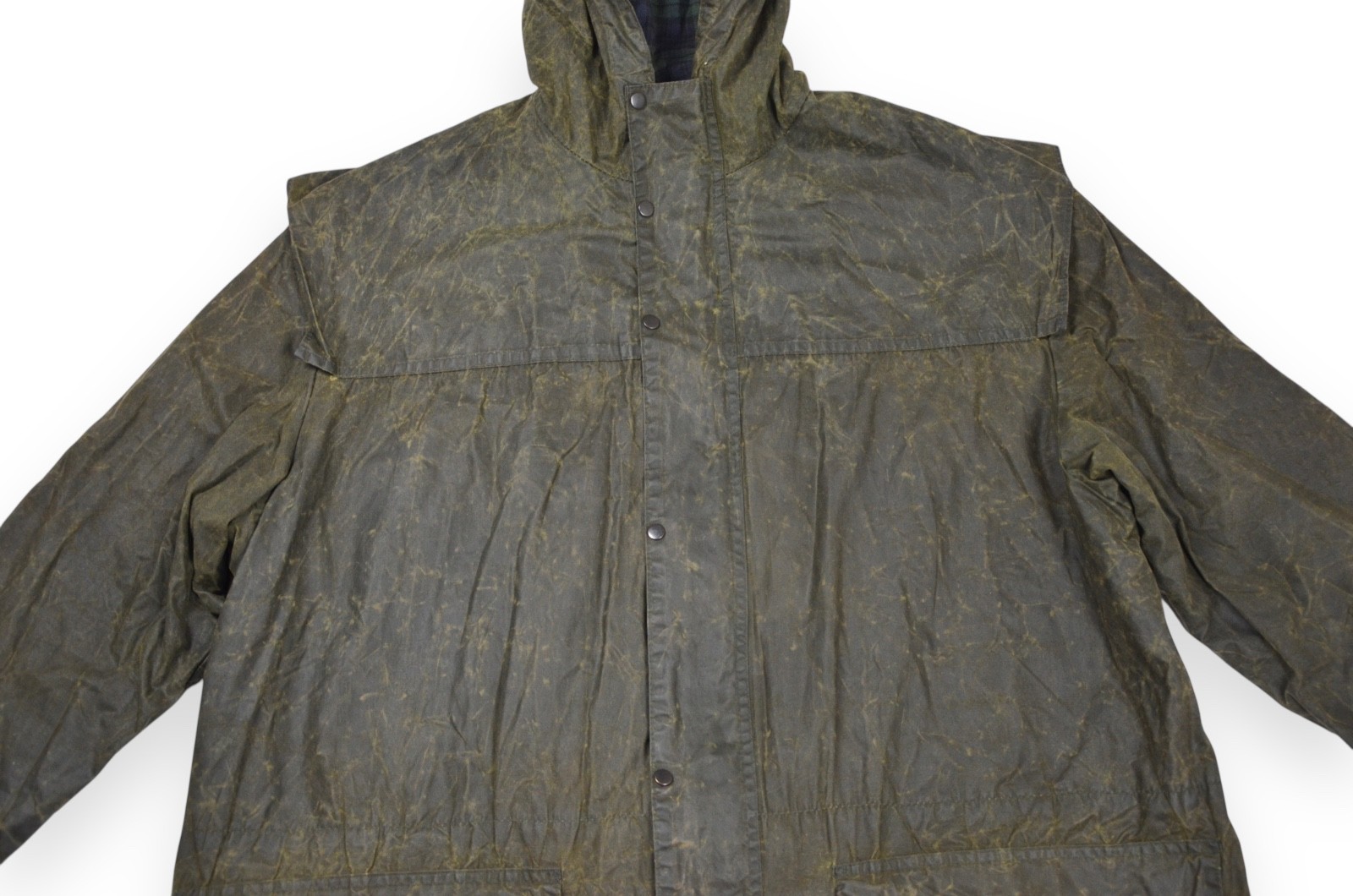 Barbour Lined Durham Jacket Men’s Wax Green A5 Hood England Size C42/107cm