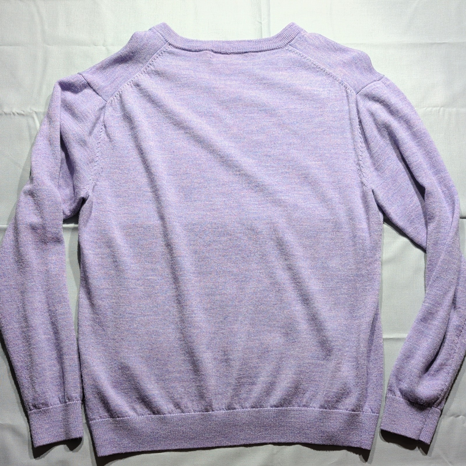 Hart Schaffner Marx Men Sweater Lavendar Size Medium 100% Fine Merino Wool