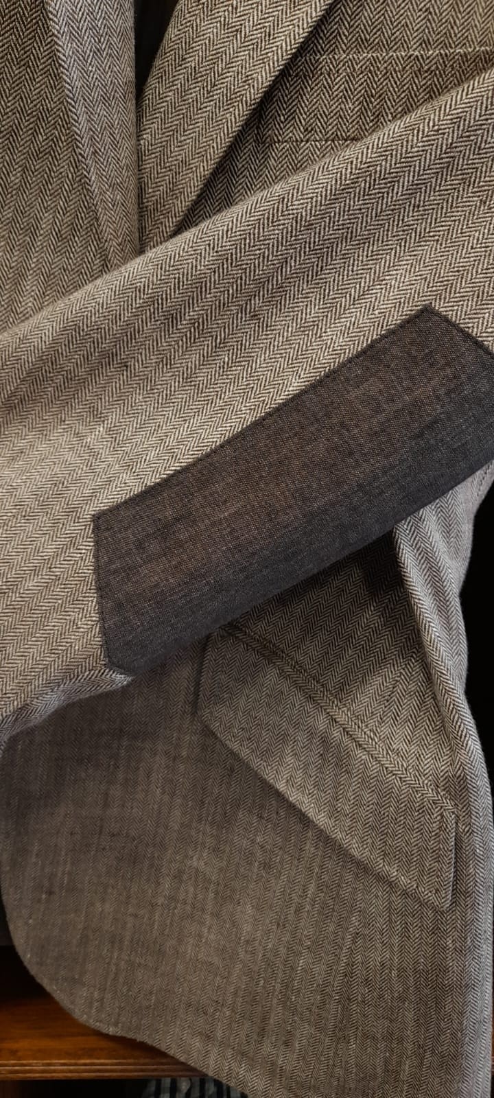 ETHOMAS Blazer Jacket SILK LINEN WOOL