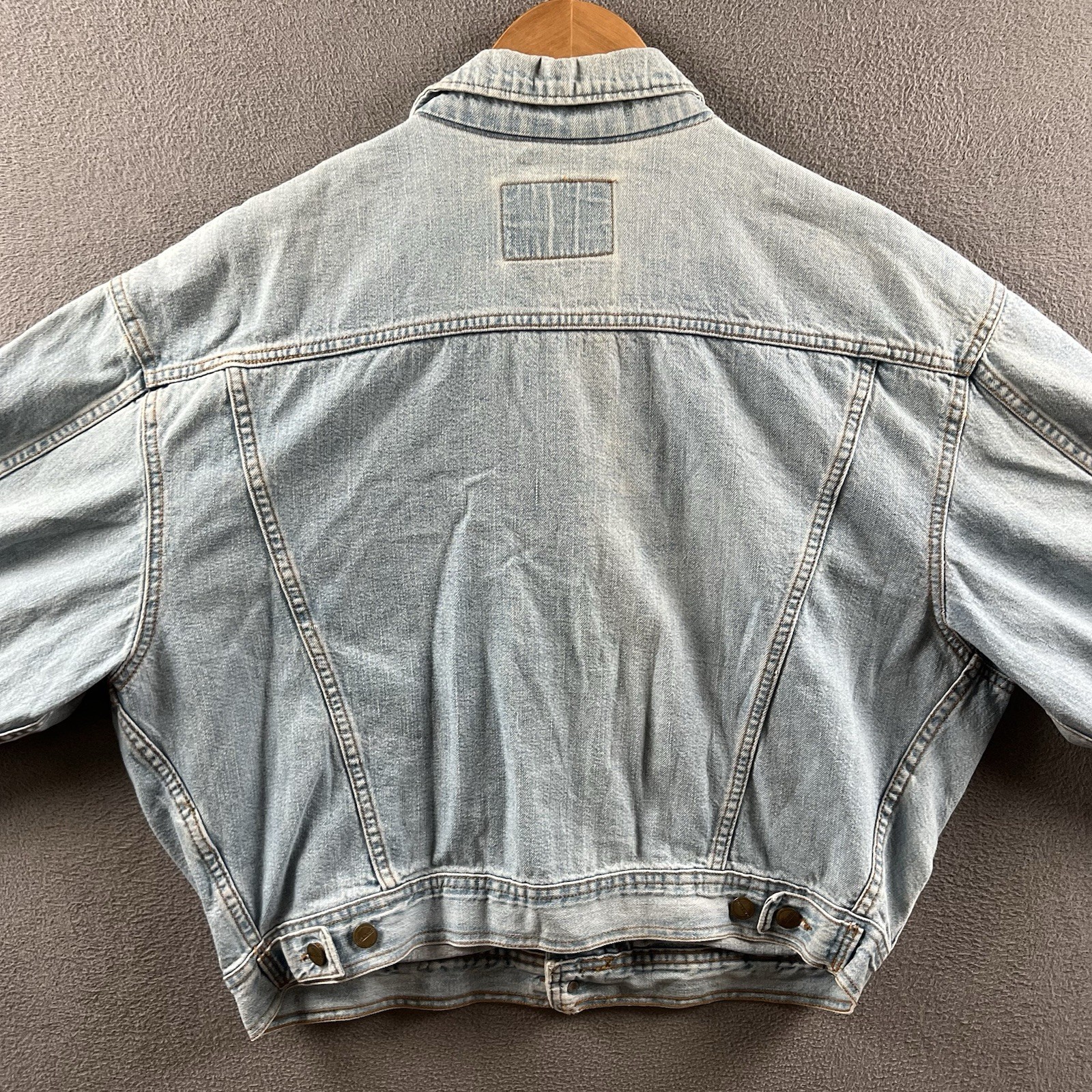 Marithe Francois Girbaud Jacket Mens Small Denim Trucker Light Wash 90s Vintage