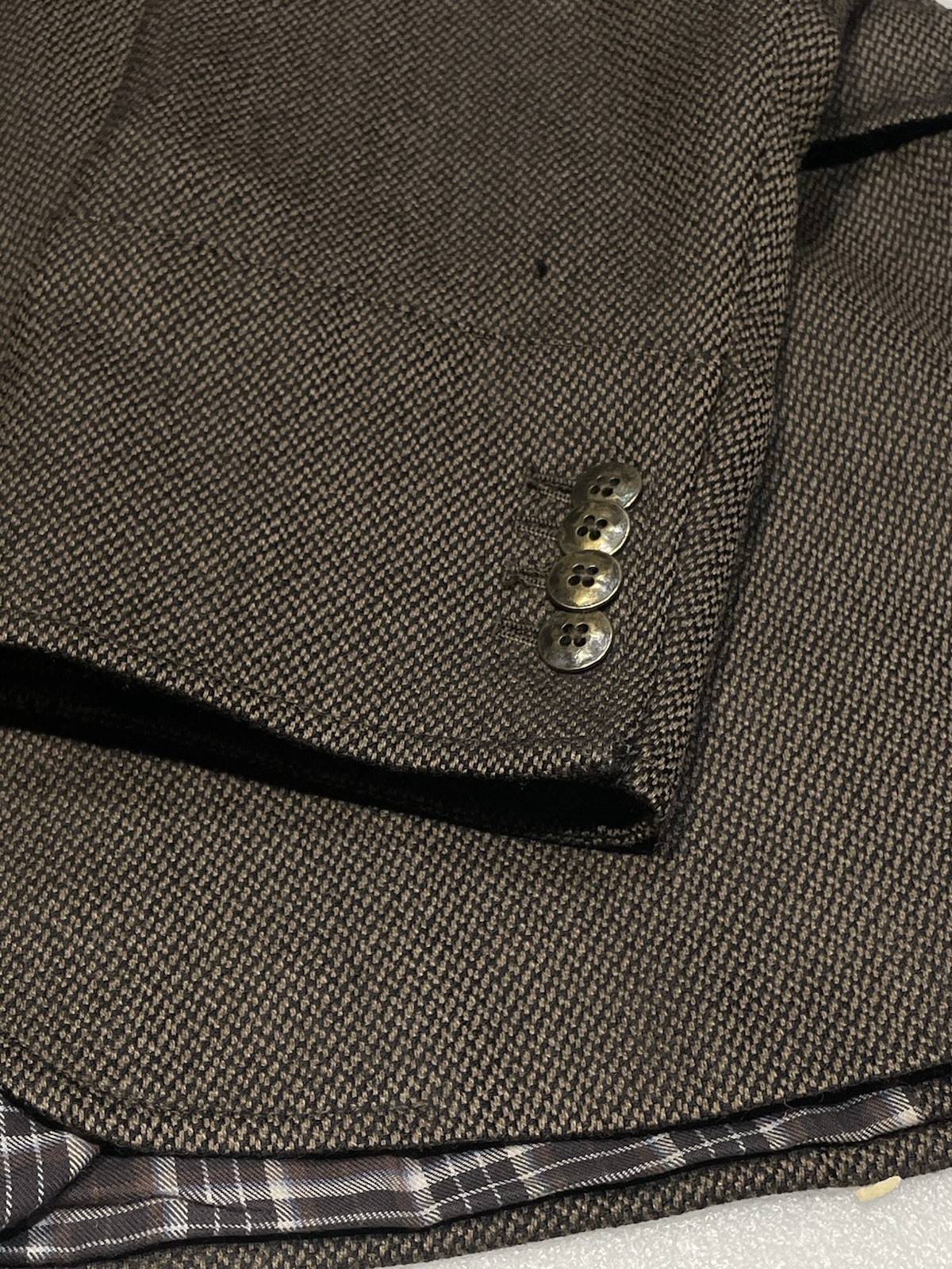 Kroon Men’s Jacket Blazer 44 L 95% Wool, 5% Cashmere Brown 23”x30”