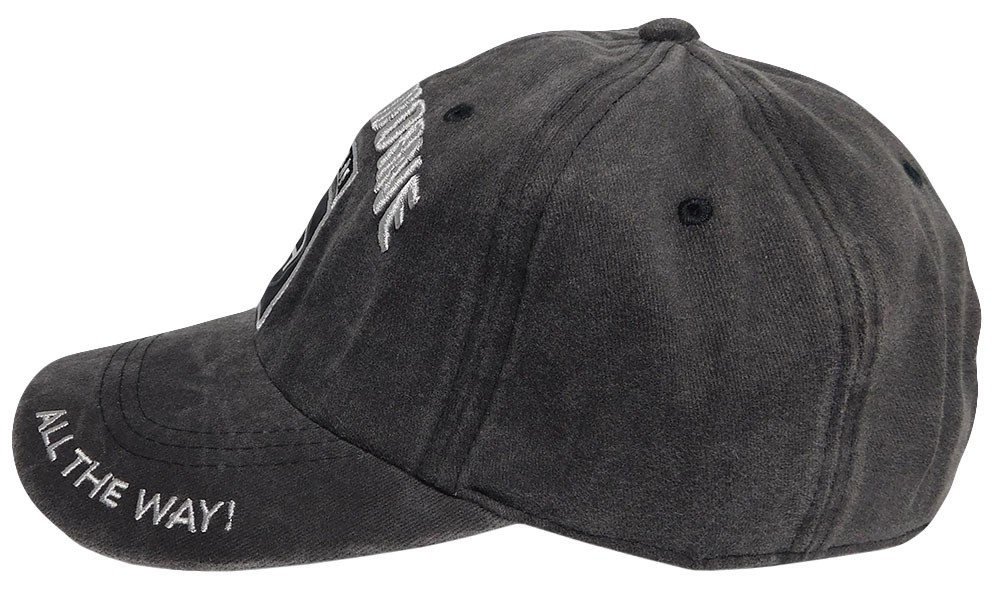 82nd Airborne All The Way! Grey Gray Embroidered Hat Cap CAP527B – Licensed