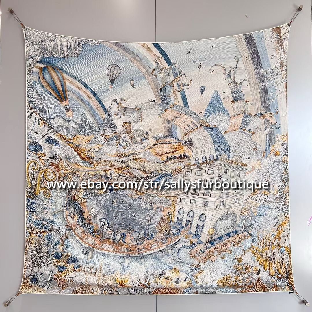 Boutique 80% Cashmere 20% Silk Wrap Scarf Rainbow Print Square Shawl 53″