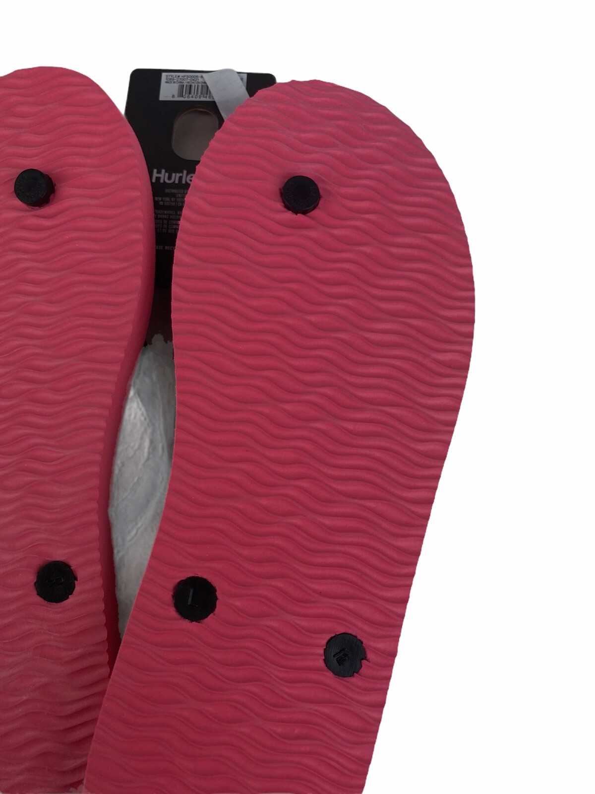 Hurley Tropical Palm Tree Mens Flip Flops Thong Sandals Pink Black HFS0005-691