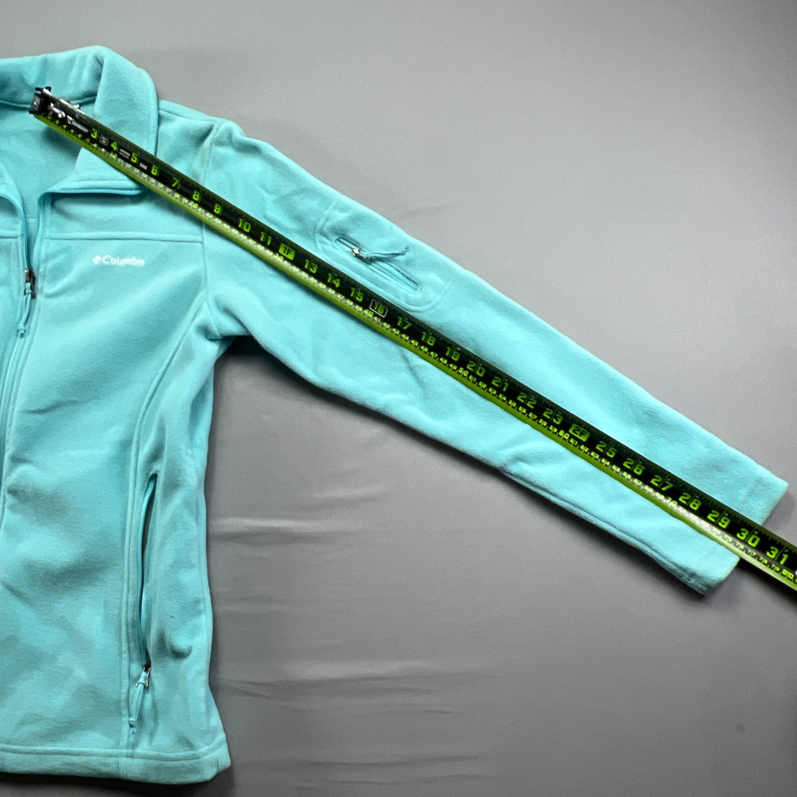 Columbia Fast Trek II Fleece Jacket Womens S Turquoise Hiking Camping Full Zip