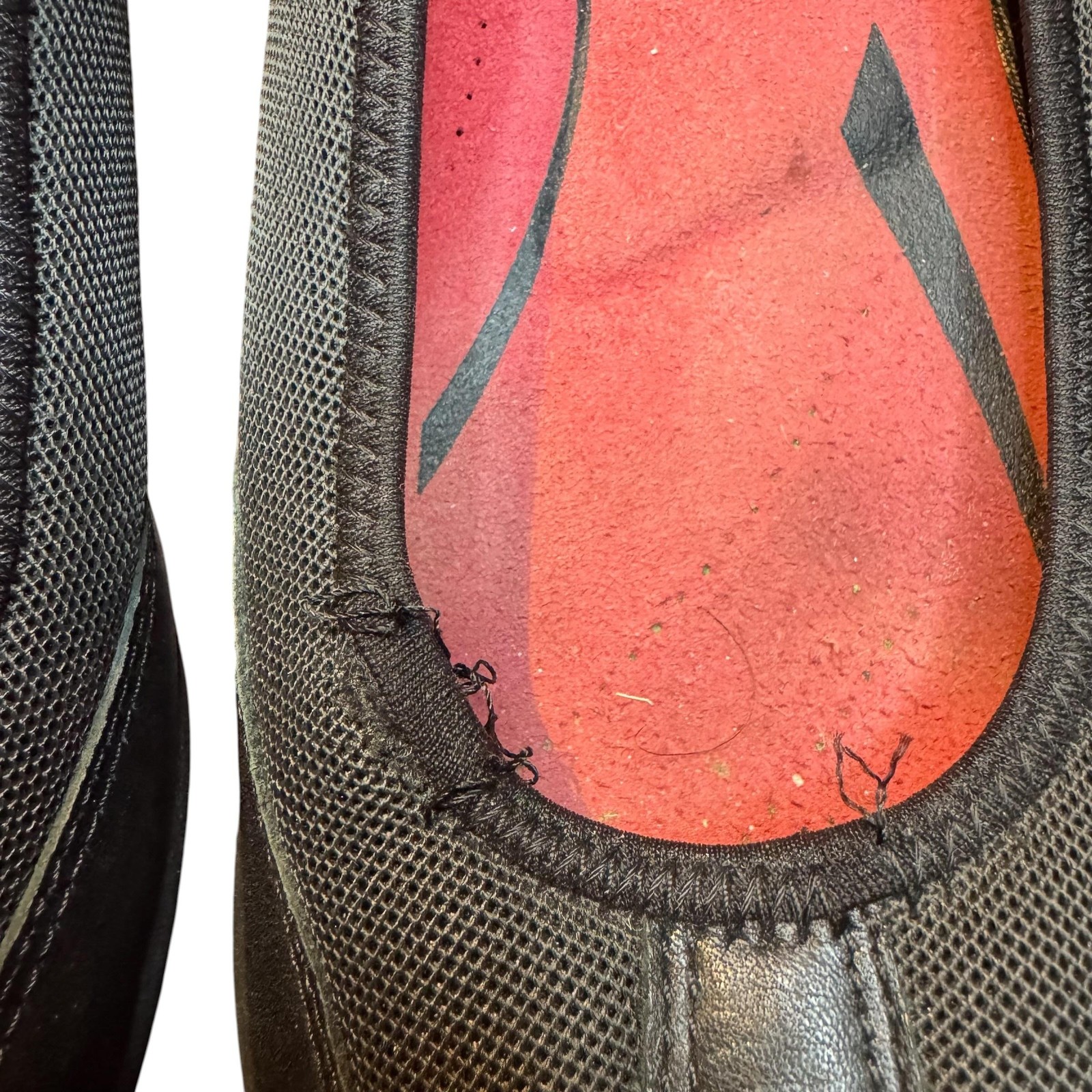 ECCO Shoes Womens Size 9.5 Black Leather Mesh Ballet Flats Comfort Casual
