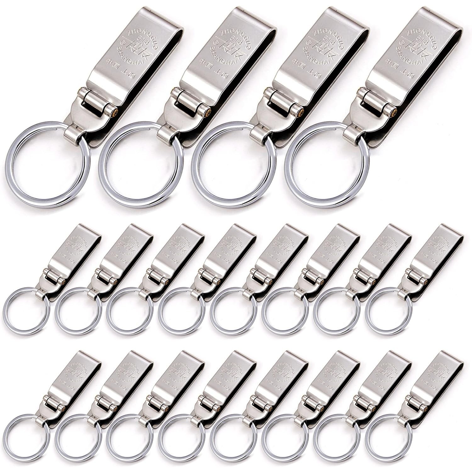 Durable Stainless Steel Keyring Clip for Sports Pants & Pockets – Multi-Ring Key