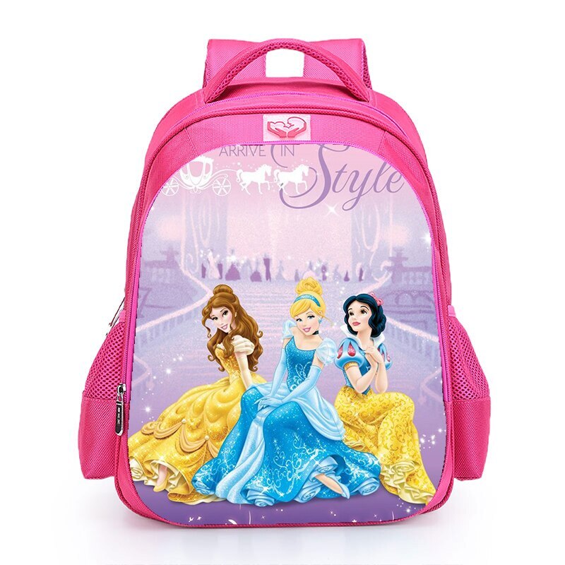 16“ Snow/White Princess Kids Backpack School Shoulder Bags Daily Bags Mochila