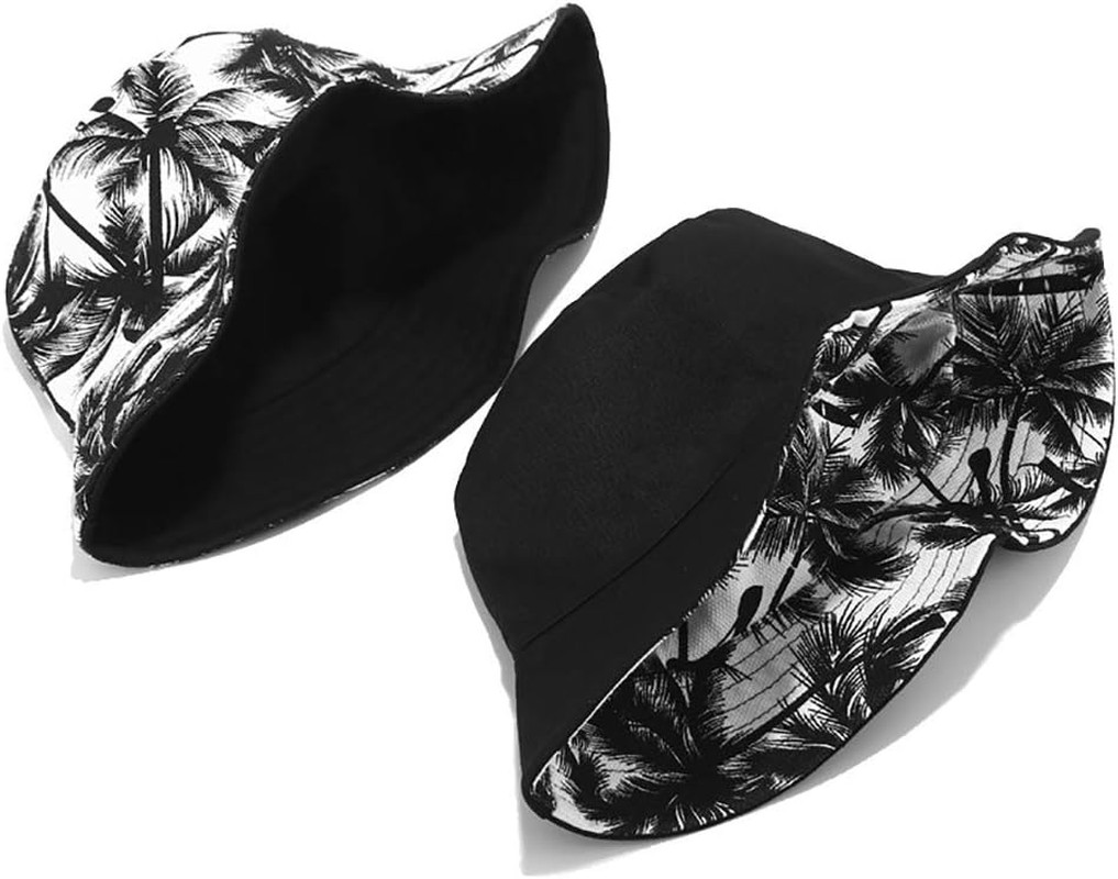 Unisex Bucket Hat Beach Sun Hat Aesthetic Fishing Hat for Men Women Teens, Rever