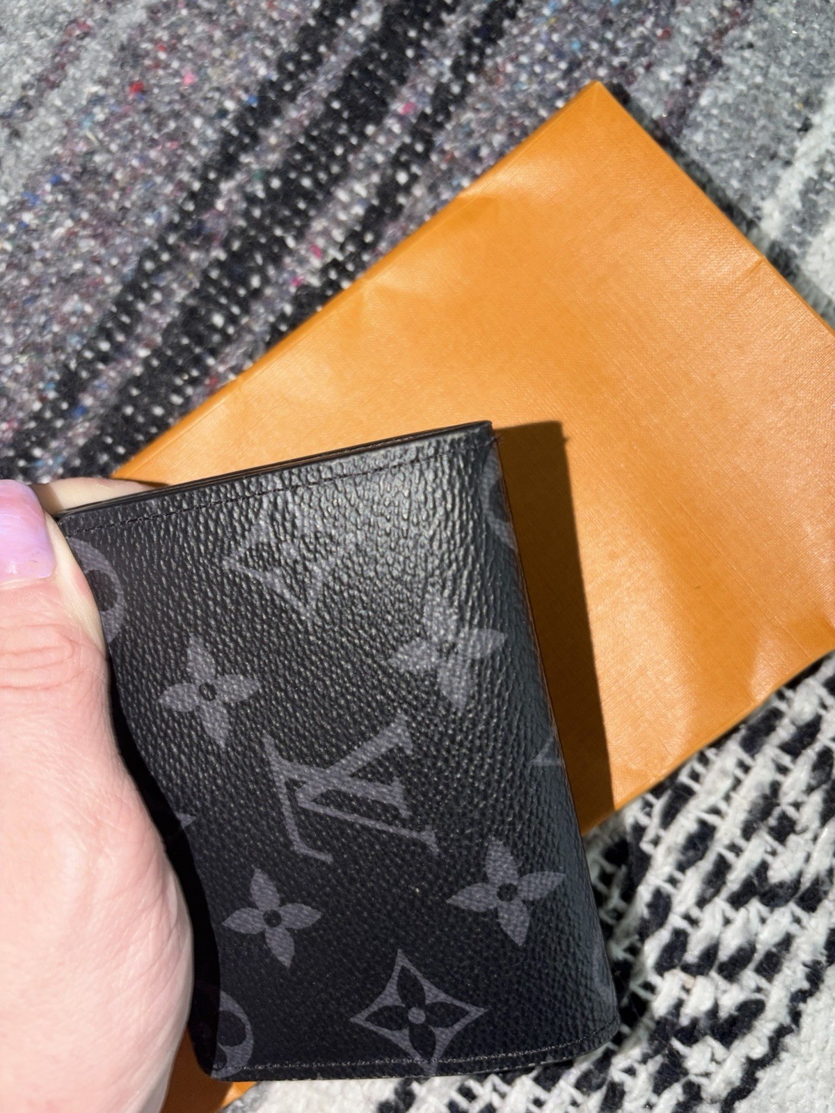 Authentic Louis Vuitton Envelope Card Holder Monogram Leather