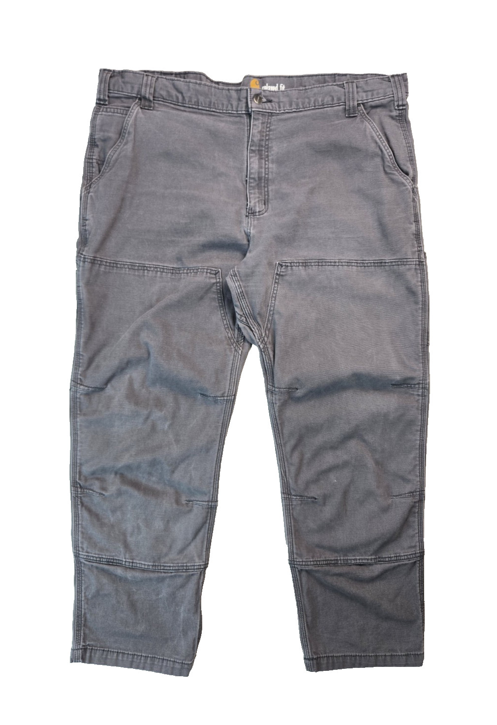 Carhartt Gray Canvas Double Knee Pants Mens 102802-029 Size 42×30