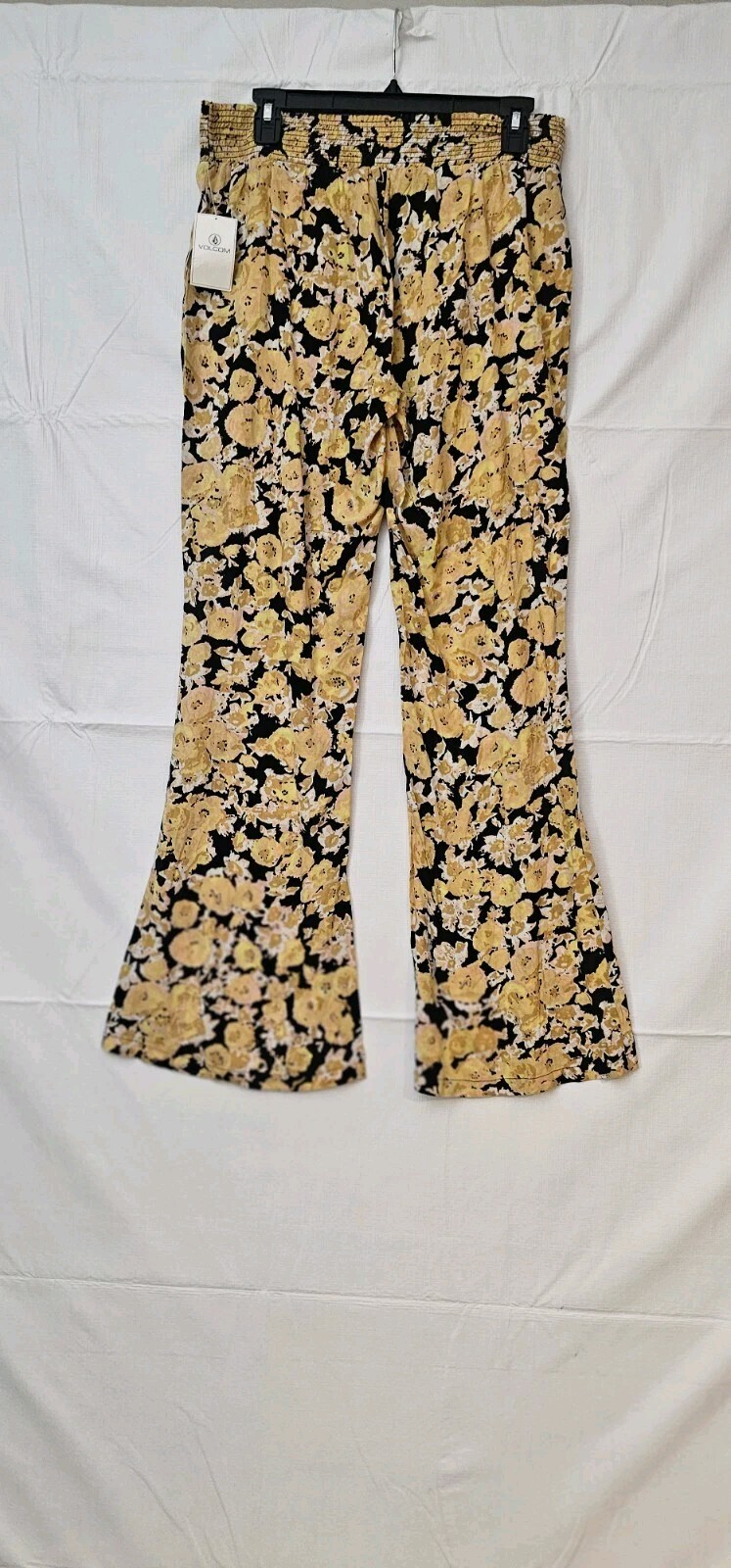 Volcom Flare Pants Women’s Large Yellow Black From The Block New