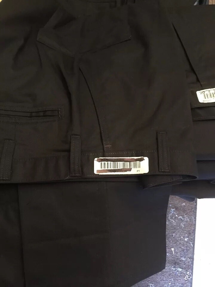 Lot 2 Cintas Comfort Flex Black Cargo Work Pants Size 38×32 #270-35 Relaxed Fit